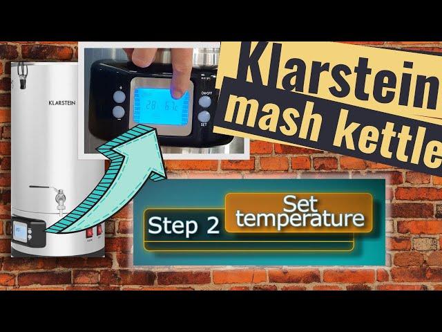 How to set the clock and timer on the Klarstien Maischfest Mash Kettle