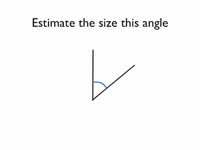 Estimating the size of angles