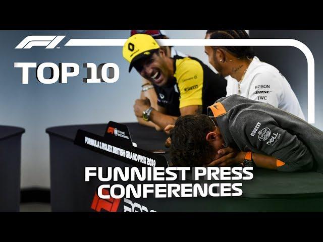 Top 10 Funniest F1 Press Conferences!