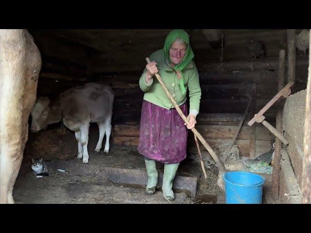 The lonely life of a 90-year-old grandmother in a high-mountain village far from civilization