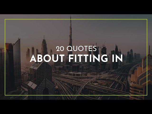 20 Quotes about Fitting In ~ Funny Quotes ~ Travel Quotes