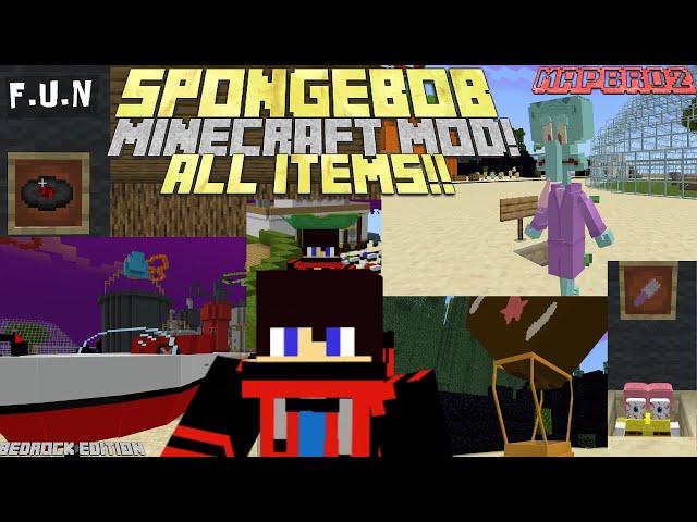 I Play and Review a Free SpongeBob Addon for Bedrock Editon (Part 2)