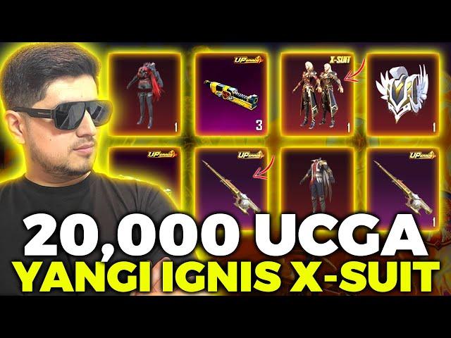 YANGI X - KOSTYUM VA AMR QUROLI O'YINGA QO'SHILDI 20,000 UC OPENCASE