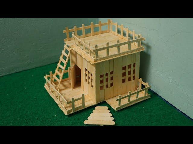 How to make house using ice cream stick | Popsicle stick house lollipop