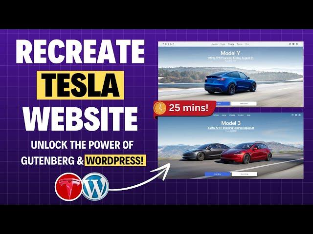 Recreating Tesla.com with WordPress Gutenberg and Otter Blocks Plugin | Step-by-Step Tutorial