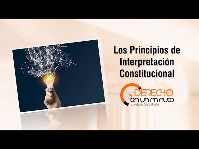 Los Principios de Interpretación Constitucional - DE1M # 332