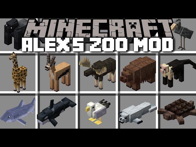 Minecraft ALEX'S ZOO ANIMALS MOD / DANGEROUS WILD ANIMAL AND SAFARI CREATURES !! Minecraft Mods