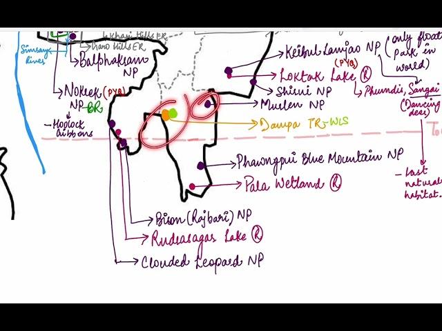 North East Bharat Darshan Lecture 5 | Rivers, National Parks, Ramsar Sites, Mountains