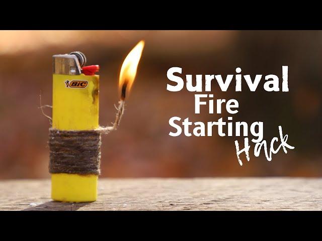 Survival Instructor Shows Bushcraft Hack to Starting Emergency Fire with an Everyday Bic Lighter