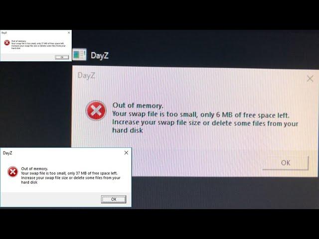 DAYZ swap file too small error fix || DAYZ вылетает с ошибкой swap file