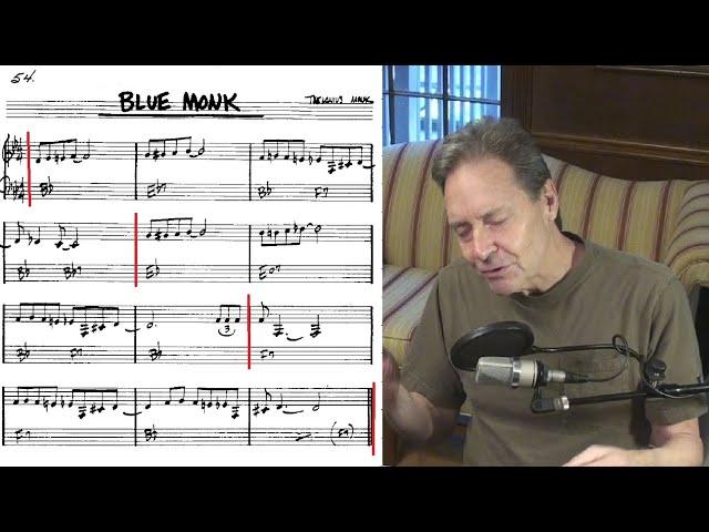 BLUE MONK Arranging ideas, Blues scale fingering  Jazz Piano College Tutorial 