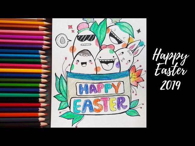 Doodle Art | Happy Easter | Easter Doodle Art