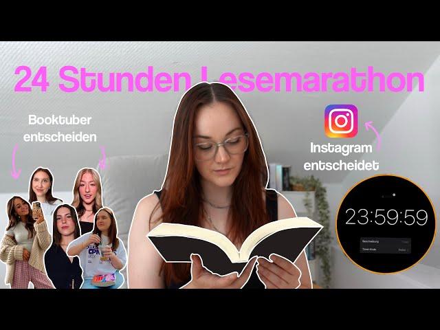 Ich lese 24 Stunden Bücher, die Booktuber ausgesucht haben!⏱️🩷