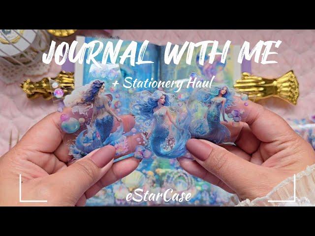 ASMR Journaling (Under The Sea) with Stationery Haul ft @estarcase