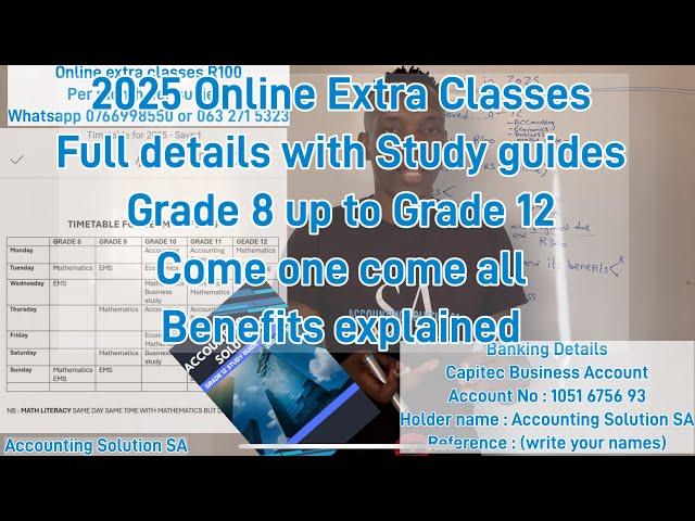 Online Extra Classes for 2025 | Grade 8 to Grade 12