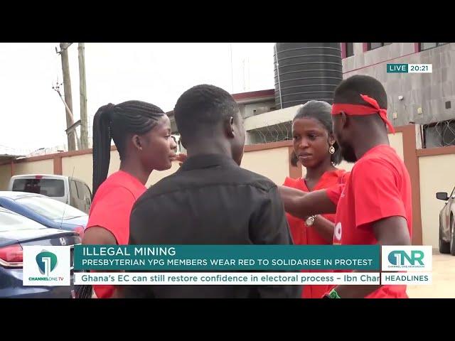 #IStandAgainstGalamsey: Congregants at Gethsemane Presbyterian Church Join The Protest