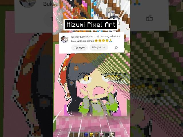 Minecraft Satisfying Mizumi Pixel Sand Art Fall #shorts #minecraft #asmr
