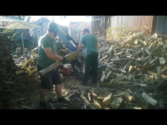 Piljenje drva / Cutting Firewood/ Brennholz schneiden
