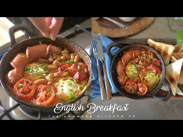 ONE PAN ENGLISH BREAKFAST | Relaxing Cooking Sounds | No Talking