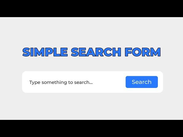 Simple search form with HTML & CSS Flexbox