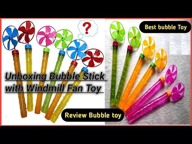 bubble toy kids | Bubble stick with Ring Windmill Fan Toy | Review bubble Fan | Bubble Gun |kids Toy