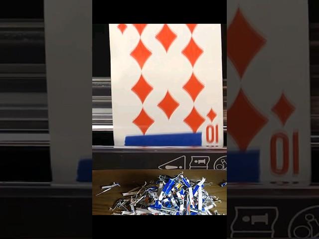 Shredding a Whole Deck of Cards Taped Together