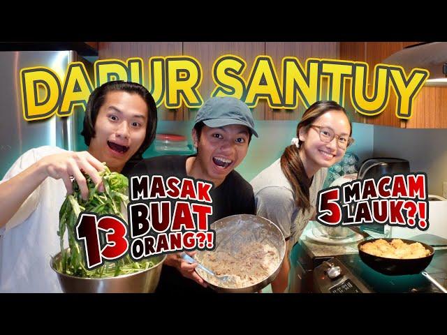 SANTUY KITCHEN IS BACK!! WE COOKED INDONESIAN DISHES FOR 13 PEOPLE!! CELINE'S FAREWELL DINNER!!