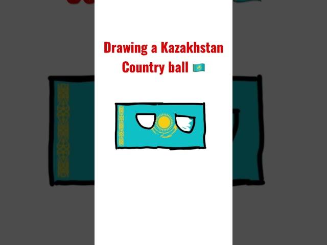 Drawing a Kazakhstan country ball