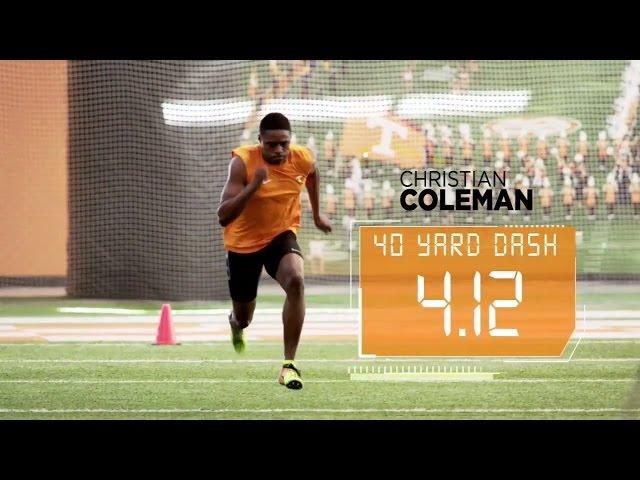 Coleman Runs Blazing 4.12 40-Yard Dash | ESPN