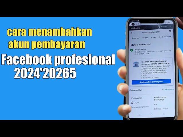 Cara menambahkan akun pembayaran Facebook profesional