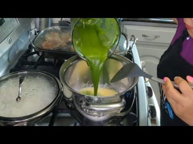 vamos a cocinar puré de papas con espinaca y chuletas en la plancha doble antiaderente
