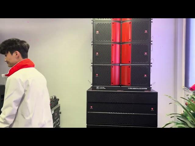 PRO 2123 dual 12 inch line array sound system Testing.