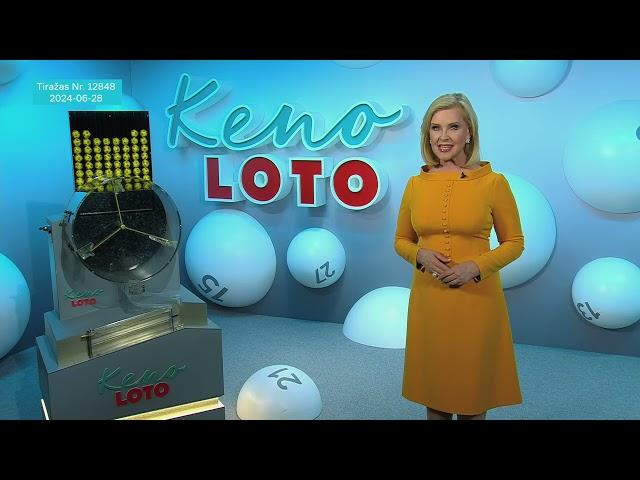 DIENOS LOTO 25 tiražas / KENOLOTO 12848 tiražas / JĖGA 7902 tiražas (2024 06 28)