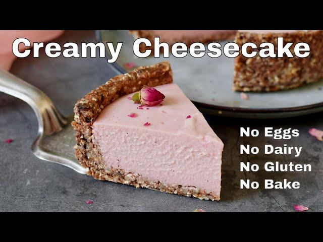 Vegan No-Bake Cheesecake (Gluten-Free, Refined Sugar-Free, Easy)