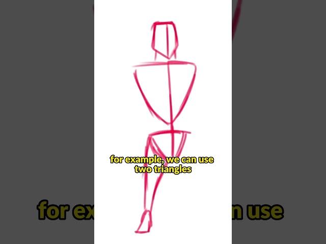 Use simple shapes to draw different body types