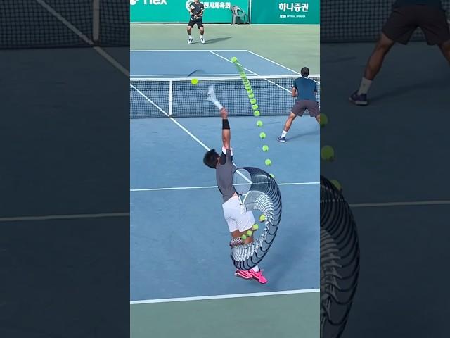 국가대표 정윤성 애드 코트 와이드존 킥서브 스윙궤적 멫 샷궤적 #tennis #테니스