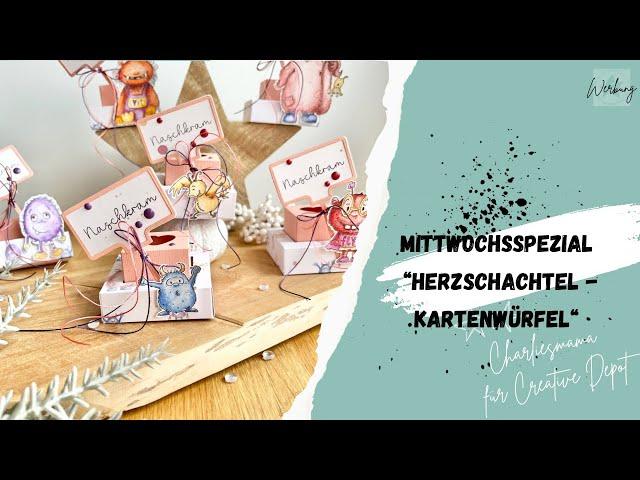 MittwochsSpezial bei Creative Depot „Herzschachtel - Kartenwürfel“ | monstermäßige kleine Stülpboxen