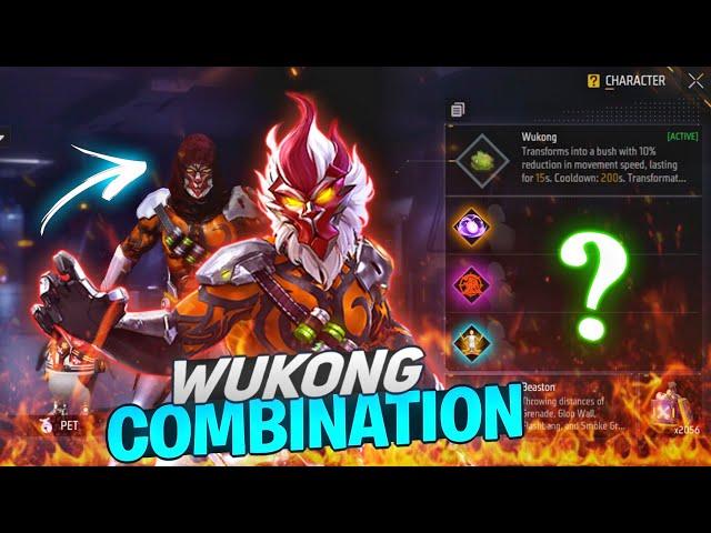 Best "WUKONG" Character Combination in Free fire || Use  Clash squad And Br-Ranked