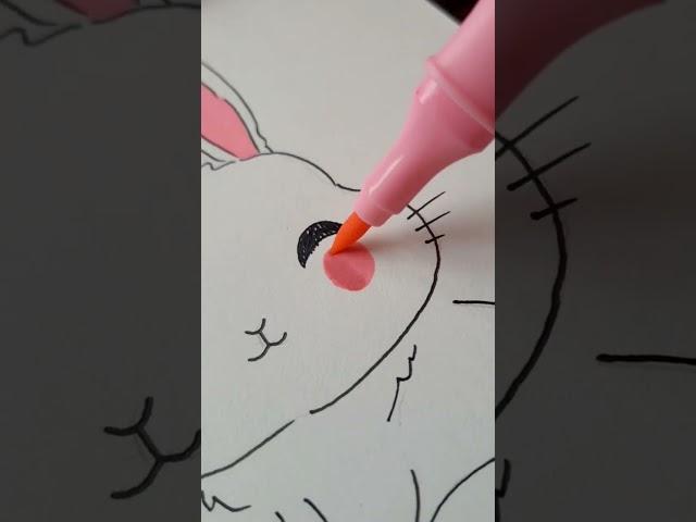 Cute Bunny Drawing | Draw Easy Rabbit #youtubeshorts #art #trending #drawing #tiktok #shorts