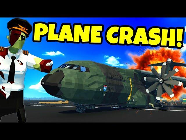 Zombies Caused Our HUGE Plane to CRASH in Stormworks Multiplayer!