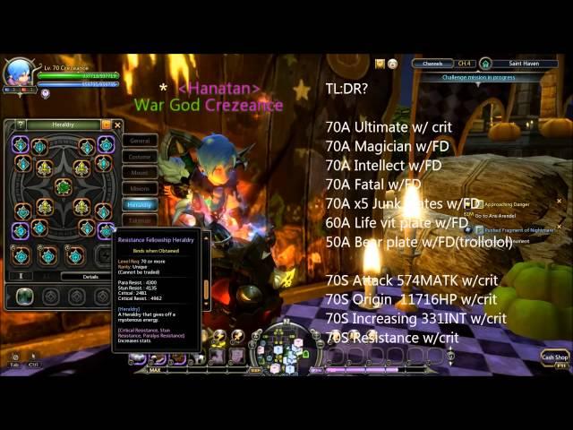 Dragon Nest SEA Level70 Crezeance's Gears and Skill build