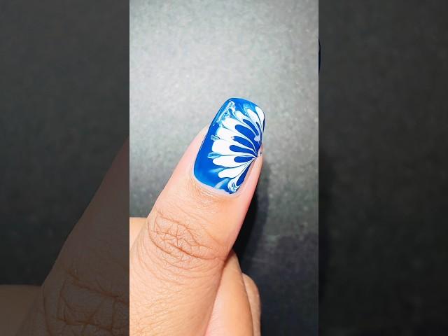 Flower nail art  using safety pin  tutorial #youtubeshorts #nails #nailart #nailtutorial #shorts