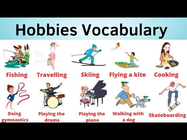 Hobbies Vocabulary with pictures | English practice #englishvocabulary #hobbies #vocabulary