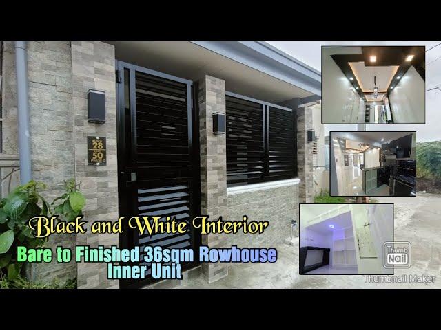 Black and White Interior Design Rowhouse IU 36 sqm Turn Over