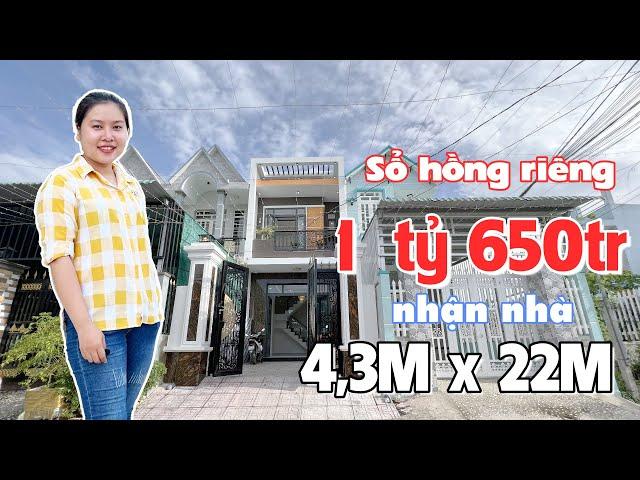 Bán gấp căn nhà (4,3mx22m) chỉ 1 tỷ 650tr - sổ hồng riêng - Sân Ô Tô | Nhà Bình Chánh Giá Rẻ #BC156