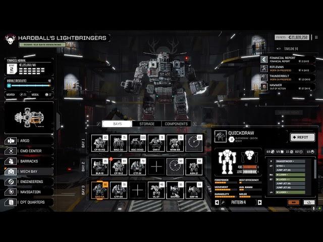 PlayingHardball: Let's Play BattleTech All DLC #200 Star Travel, Mechbuilding & Briefing Headhunters