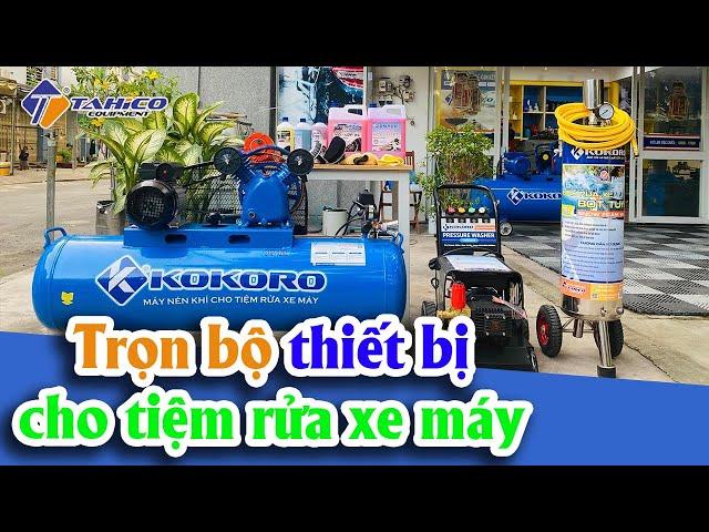 Trọn bộ thiết bị cho tiệm rửa xe máy | Công Ty TAHICO