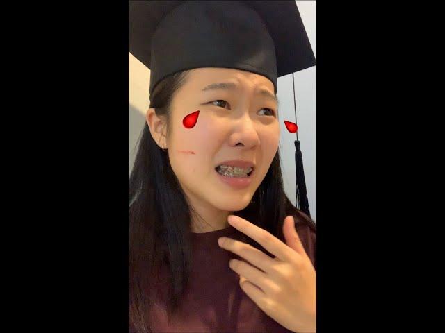 POV: you got into a fight with your sister right before the graduation day