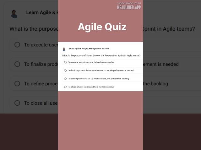 What is the purpose of Sprint Zero or the Preparation Sprint in Agile teams? | Release Planning