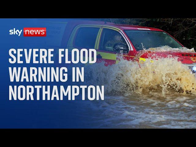 Storm Bert: Danger to life flood warning issued in parts of Northampton